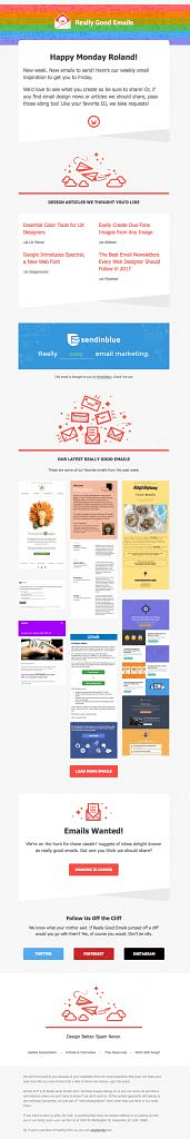 Really Good Emails newsletter design