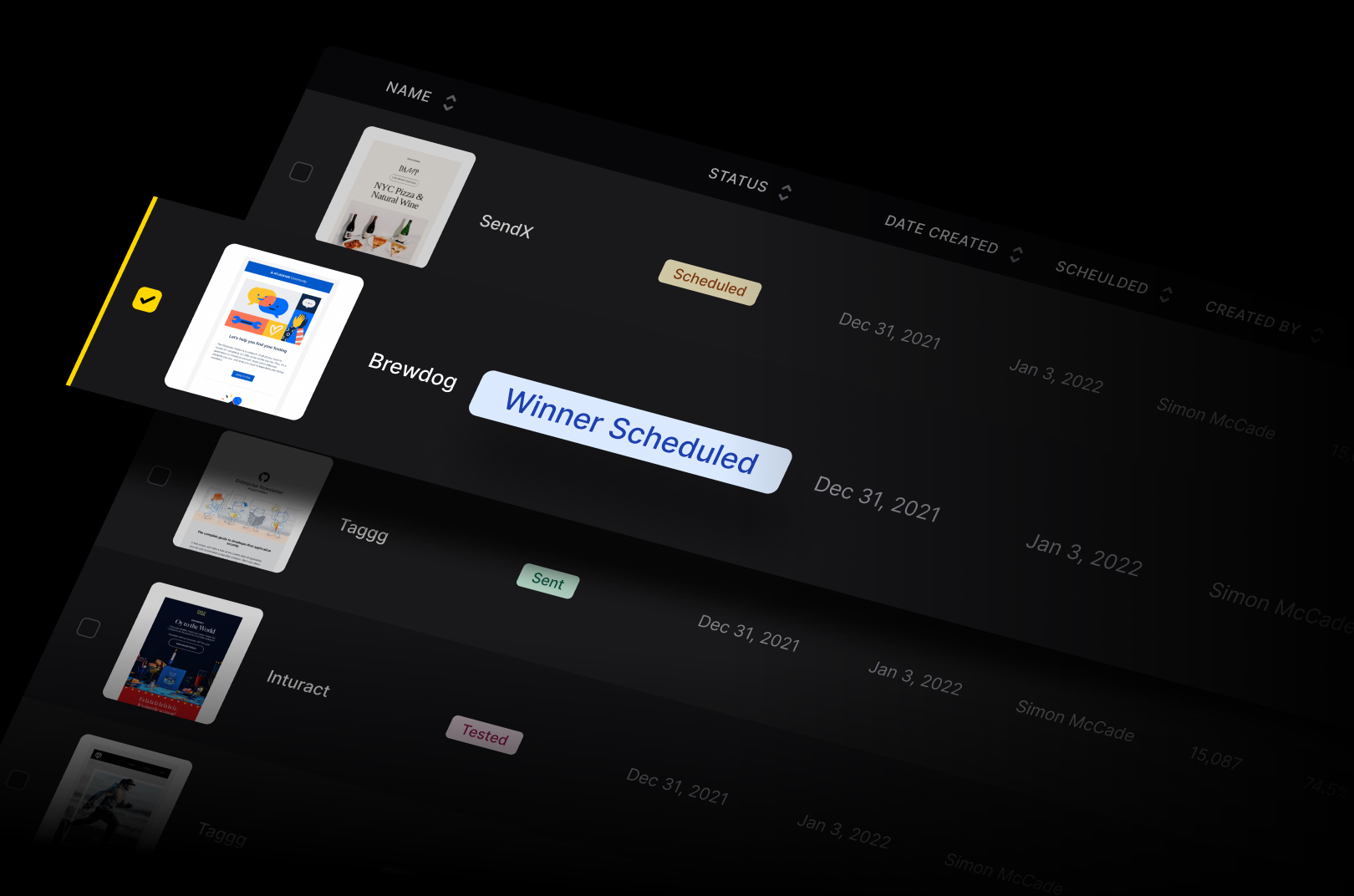 SendX Analytics Dashboard
