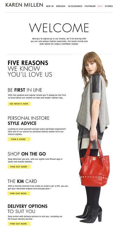 Welcome email example