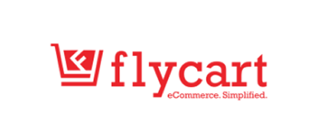 The Flycart logo features a red shopping cart icon and the company name "flycart" in a bold, sans-serif font, with the tagline "eCommerce. Simplified." below.