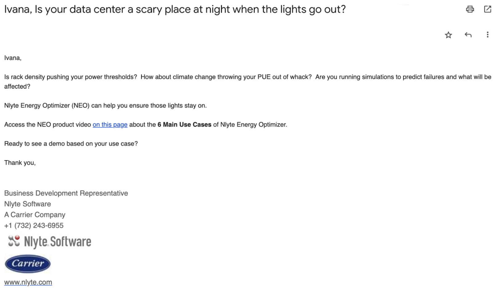 Nlyte email