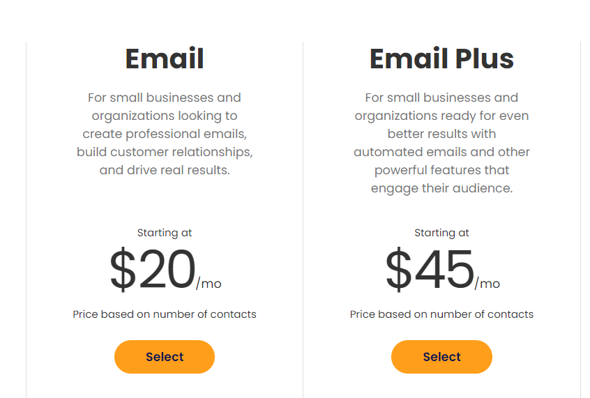 Constant Contact pricing