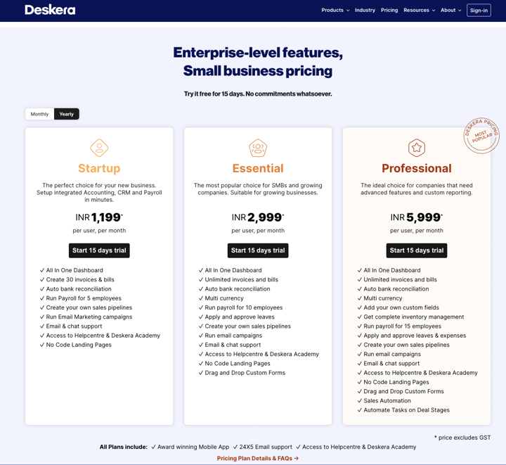 Deskera-pricing