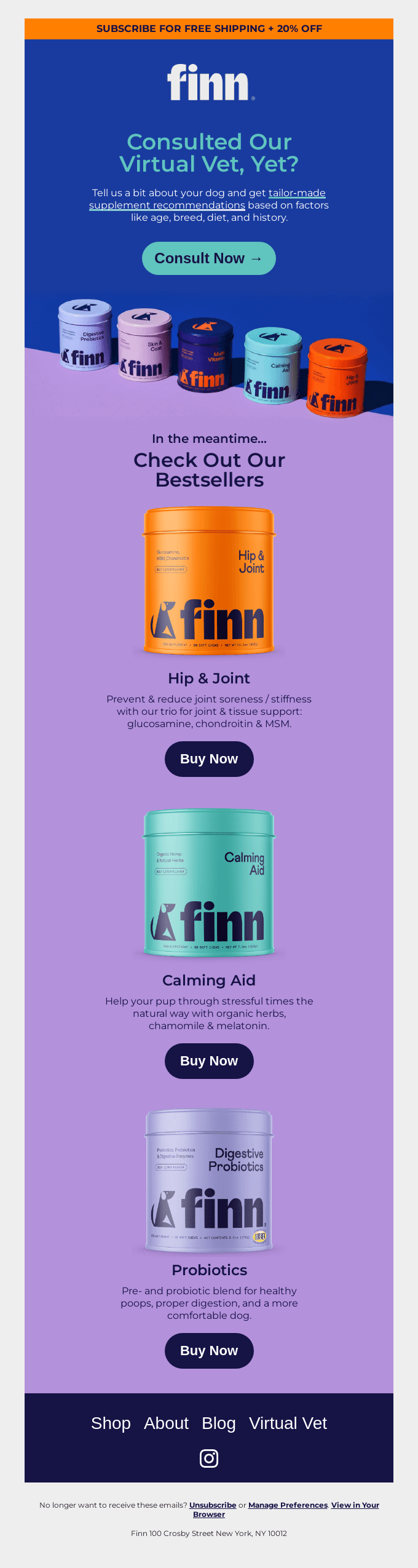 finn newsletter design