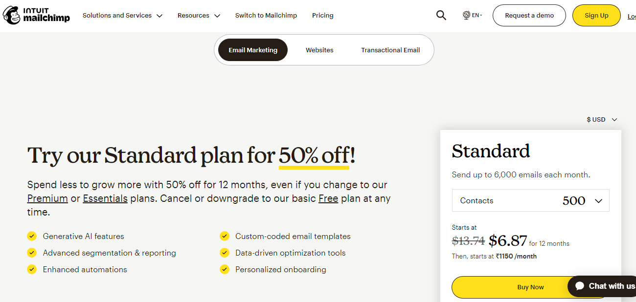 Mailchimp pricig
