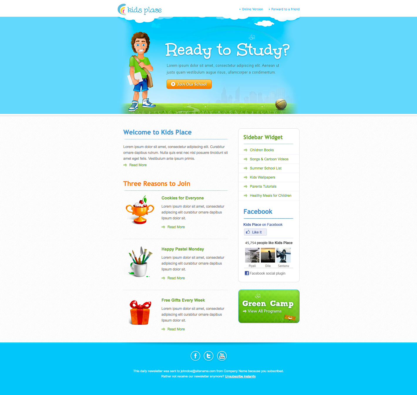 Kids Newsletter Template