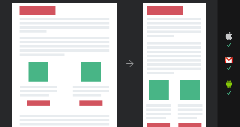 Fluid pattern email templates