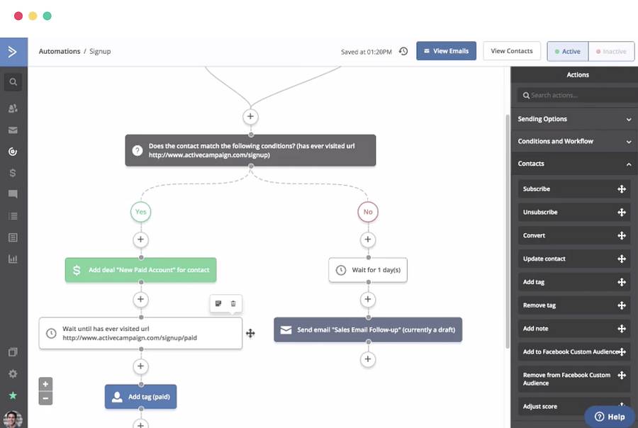 ActiveCampaign's Flowchart