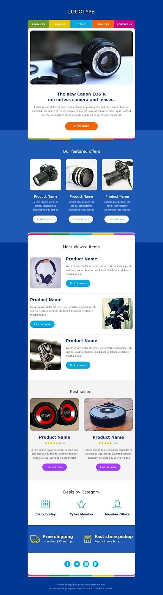 Featured email templates from SendX