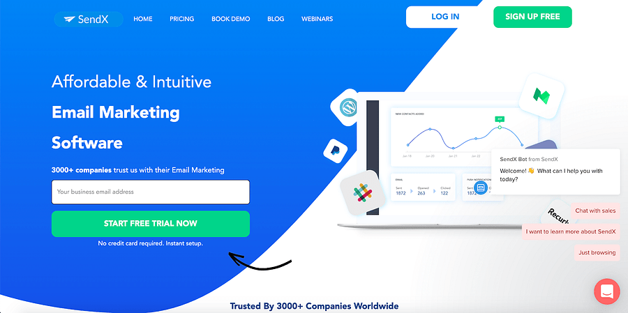 SendX email marketing software