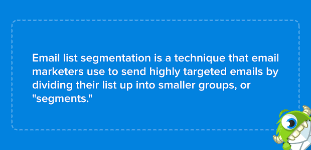 What is email segmentation?