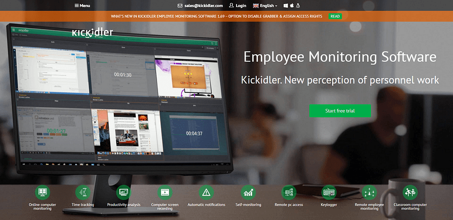 Kickidler remote working tool