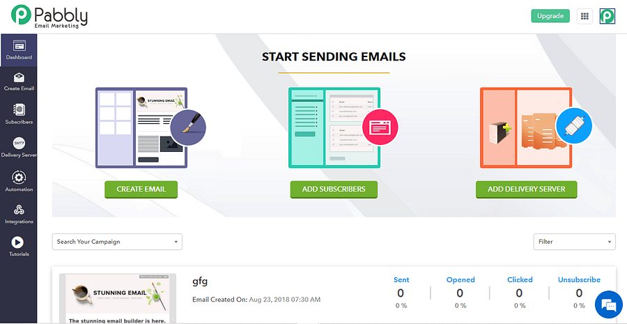 Pabbly dashboard