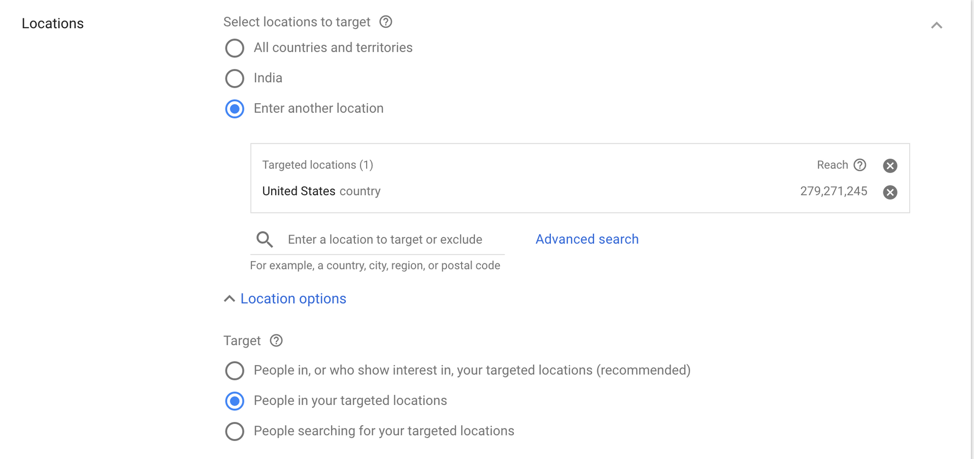 Google Ads Location Targeting