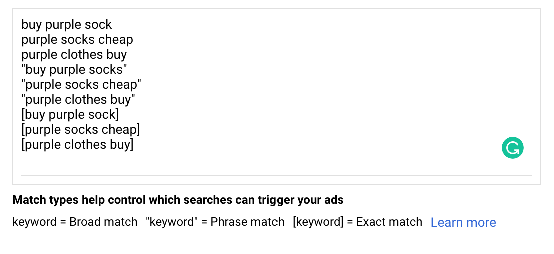 Google Ads Keyword Targeting