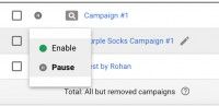 Google Ads Pause Campaign