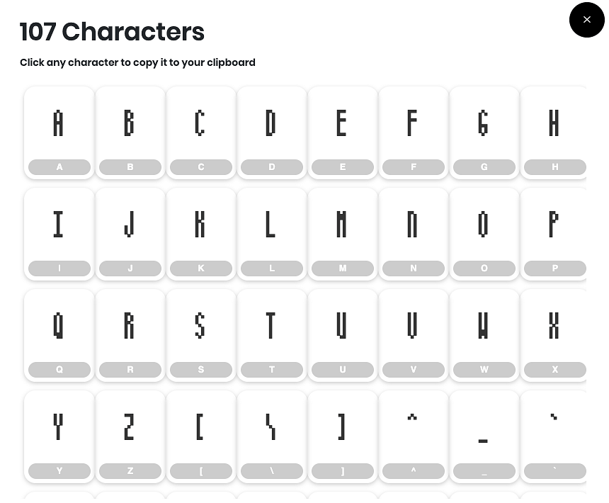 Readability of font characters