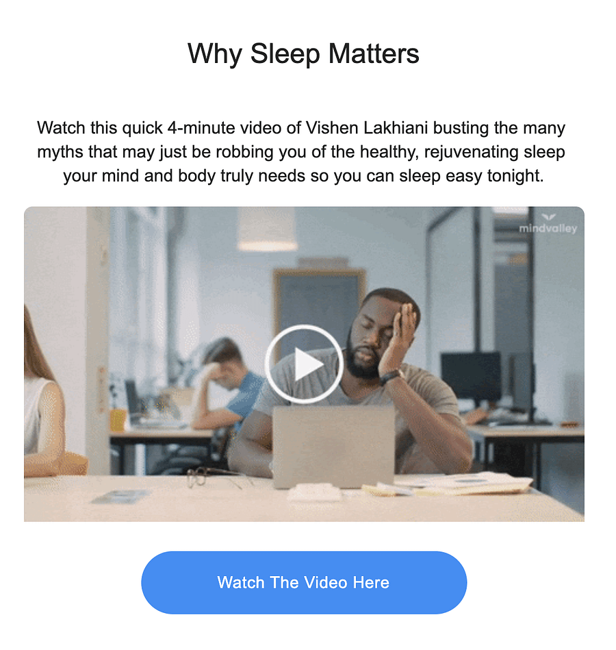 Why sleep matters Nurture Email