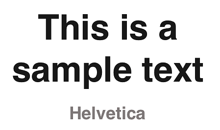 Helvetica sample text - one of the best fonts for email