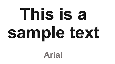 Arial sample text - one of the best fonts for email