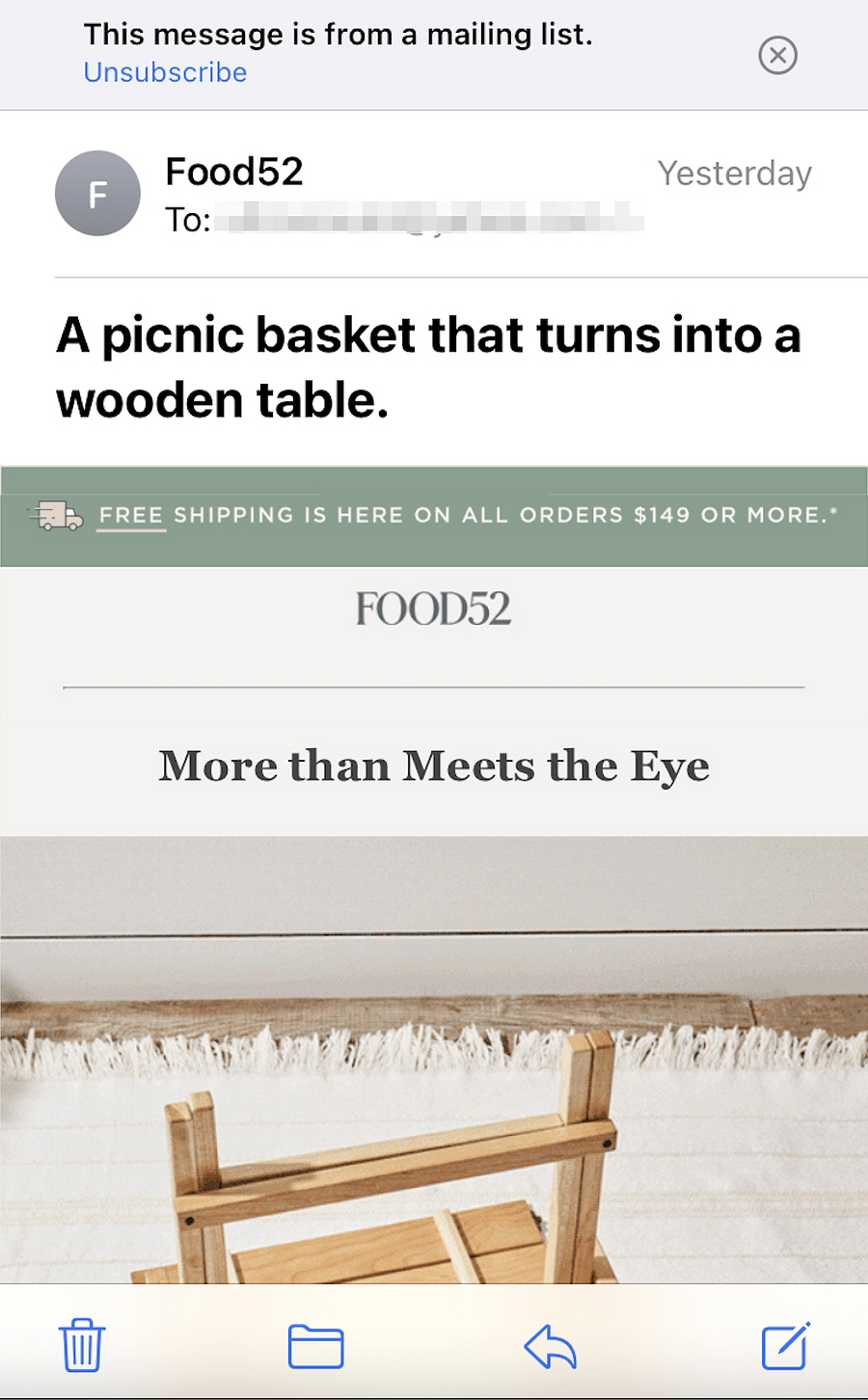 A picnic basket that turns into a wooden table