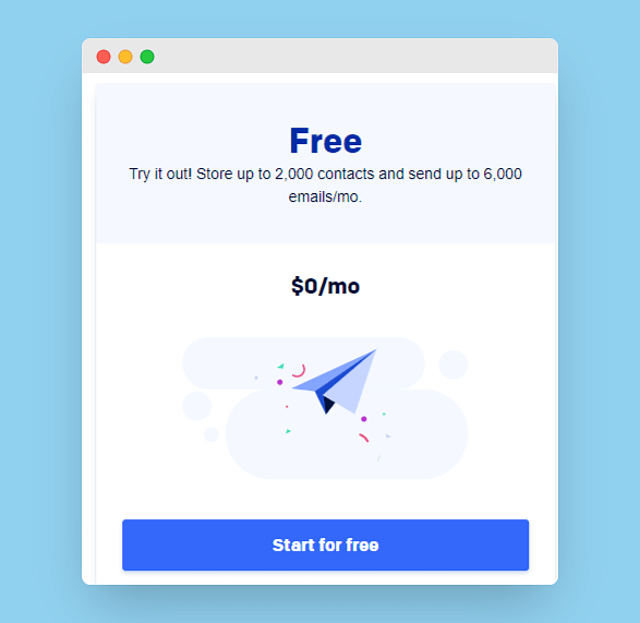 SendGrid's free plan