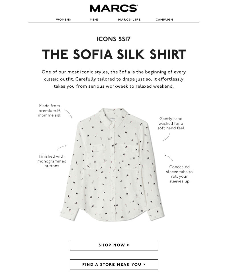Marcs the sofia silk shirt 