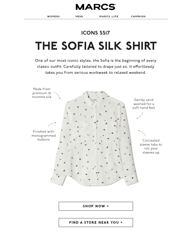 Marcs the sofia silk shirt