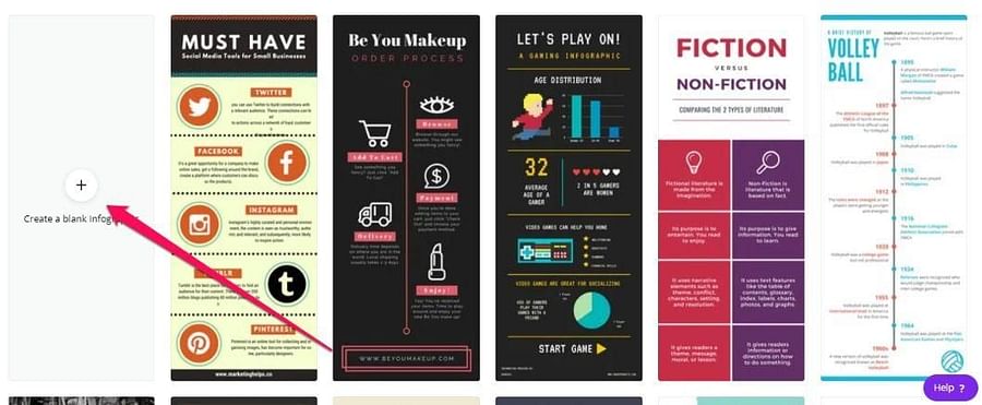 Select an infographic template