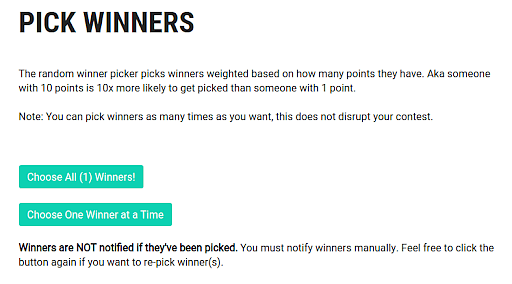 Pick winners