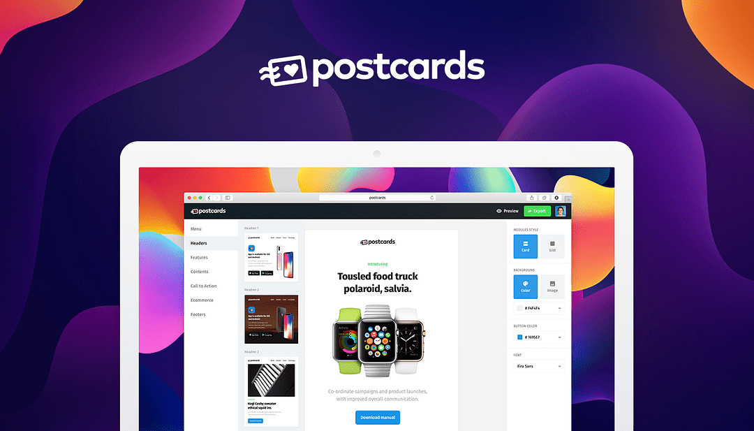 postcards email template