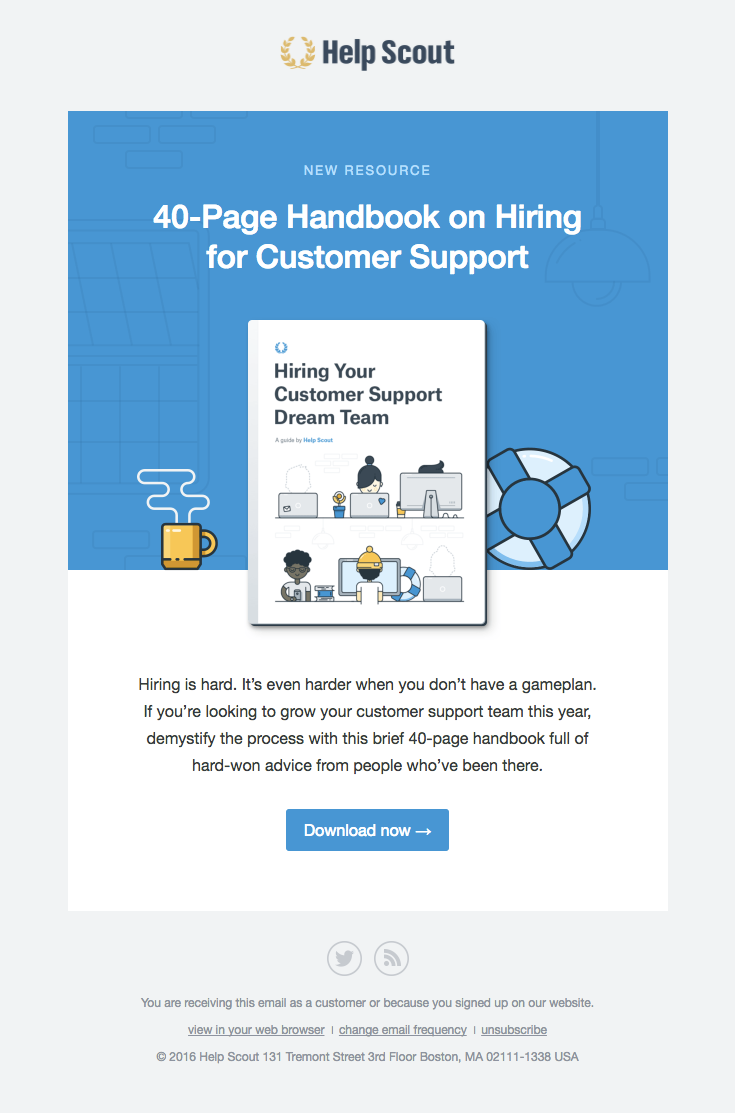 Help Scout newsletter