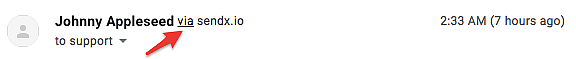 Email authentication via another domain