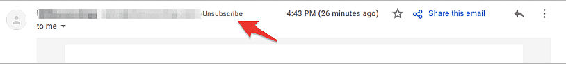 Unsubscribe link in the Email Header