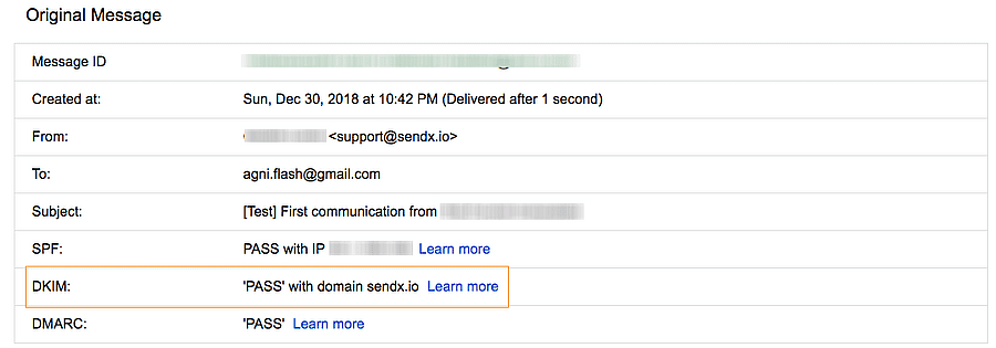 SPF records Header in Gmail