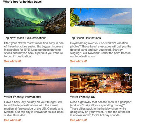 Designing creative content for travel email marketing