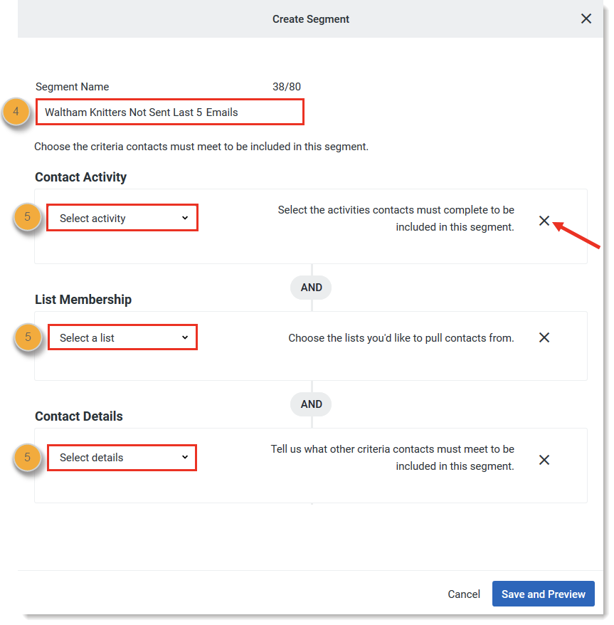 Create segment