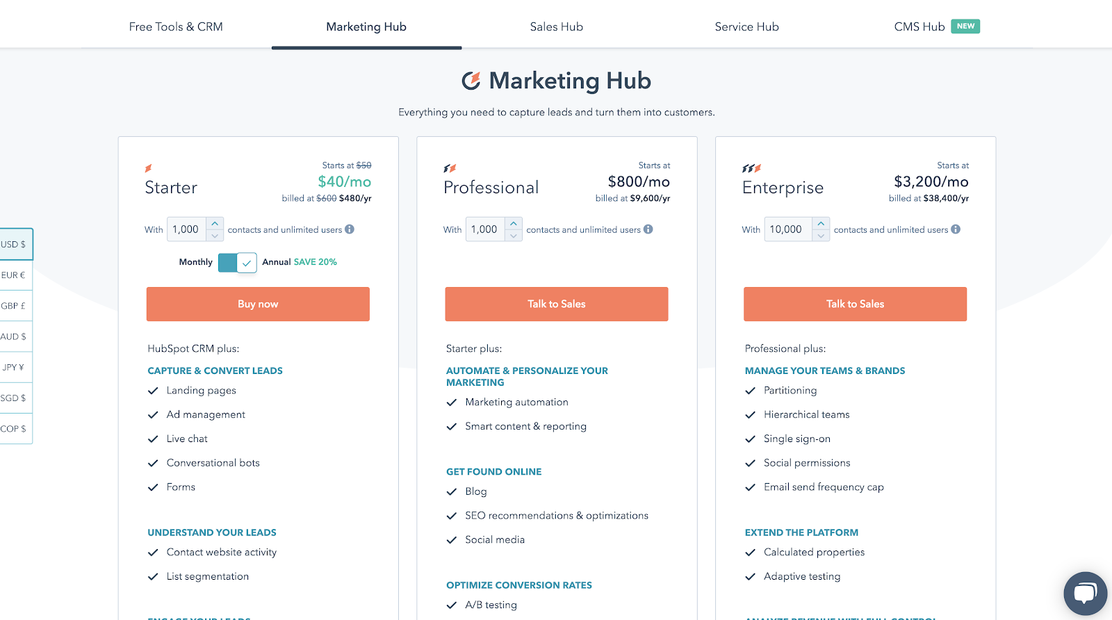 HubSpot Pricing