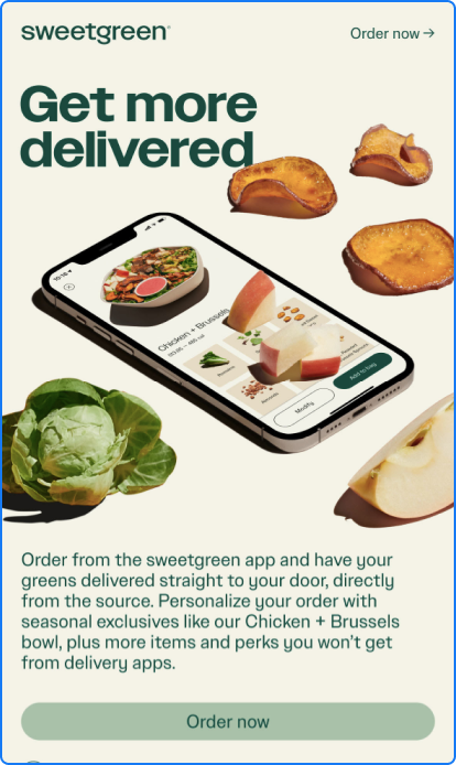sweetgreen email design example 1 sweetgreen email design example 1