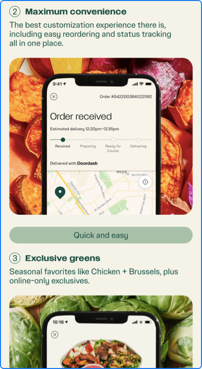 sweetgreen email design example 2