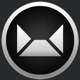 A minimalist, monochromatic logo features a white triangle within a black circle, emphasizing geometric precision and balance.