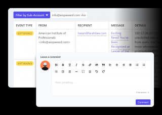 A screenshot of a web interface displays an event type