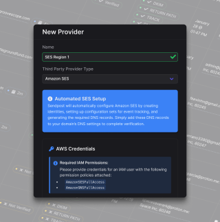 A dark theme interface displays 